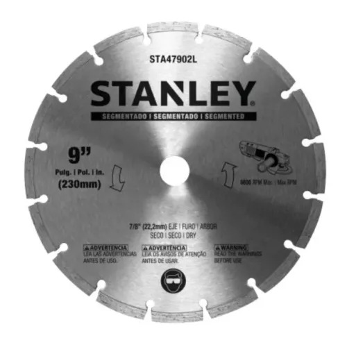 Disco Diamantado Segmentado Concreto 9'' 230mm para Esmerilhadeira Stanley STA47902L