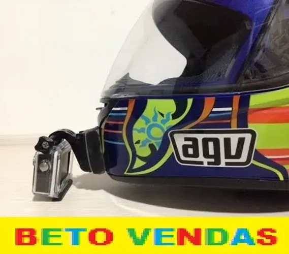 Kit Adesivo Base E Anzol Para Gopro No Capacete
