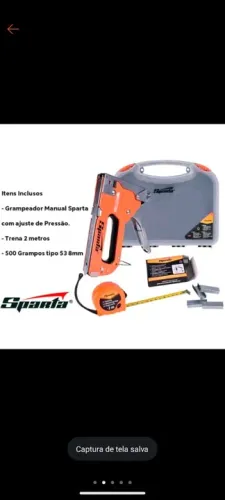 Grampeador Manual Sparta com Trena e Grampos
