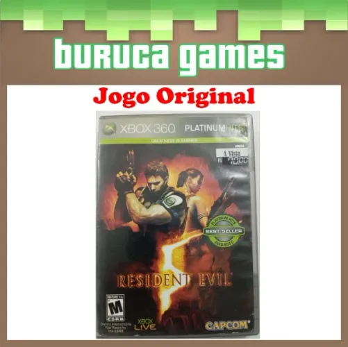 Residen Evil 5 - Jogo de XBOX 360 Original Mídia física - Temos loja física