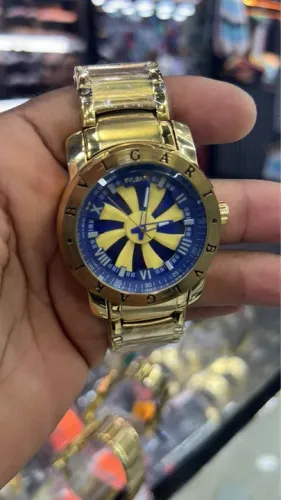 Relógio Bulgari ventilador série ouro