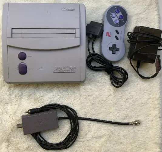 Super Nintendo Baby Com 1 Controle Uma Fonte 1Cabo Rf