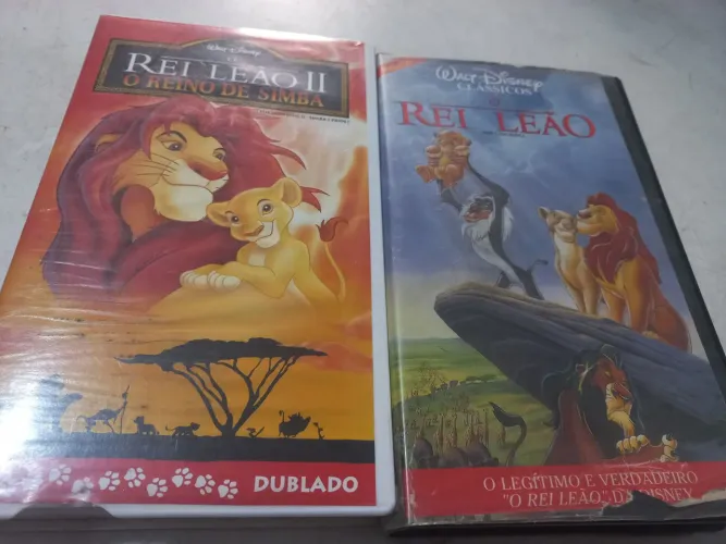 2 fitas vhs antigas O Rei Leão