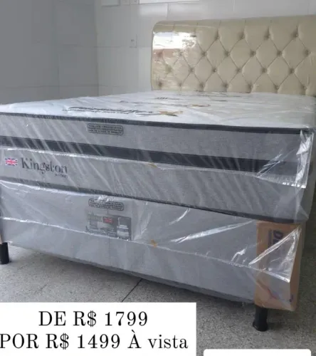 Cama Box Kingston - casal - R$ 1499 à vista