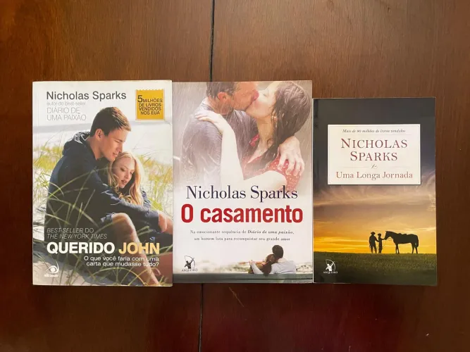 Livros do Nicholas Sparks - Diário de uma Paixão, Querido John, O Casamento e Uma longa Jo