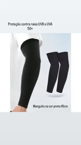 Mangas UV para proteção solar - 50+ - 45cm - Preta