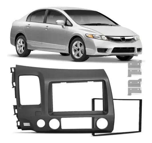 Moldura Painel 2 Din New Civic 2007 a 2011