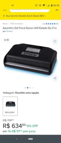 Epson A10 - SAT Fiscal - Estado SP - CF-e