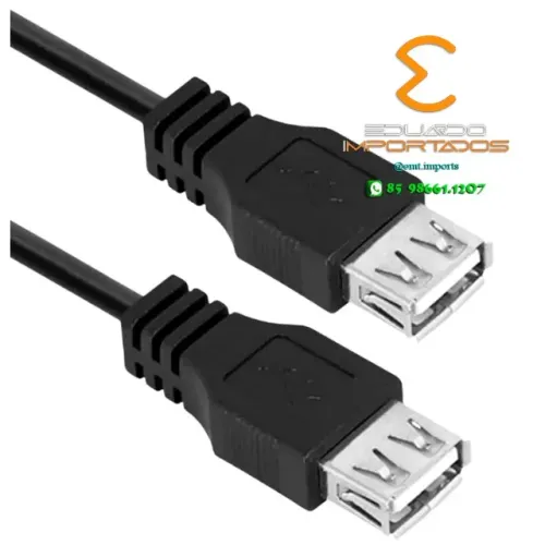 Cabo Auxiliar USB femea x USB femea 1.5m