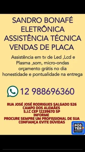 PLACAS PARA TV DE TODAS AS MARCAS E MODELOS APARTIR DE 50 REAIS FAÇA UMA CONSULTA.