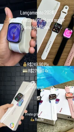 Smartwatch série 9 pro 45mm + pulseira extra 
