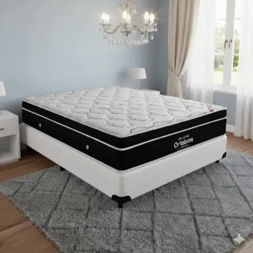 Colchão Casal Elegant  + Base Box Simples Produto Novo!  Pronta Entrega!