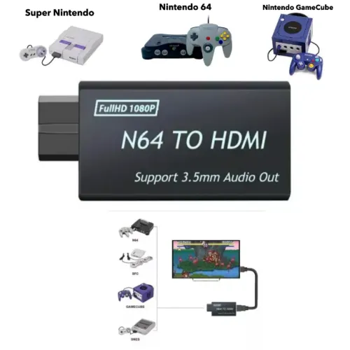 Conversor Adaptador Hdmi Para Super Nintendo e Nintendo Gamecube