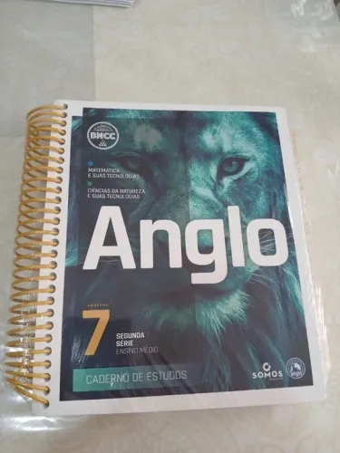 Kit 2 apostilas anglo caderno de estudo  7 segunda  série  ensino médio  lacrado 