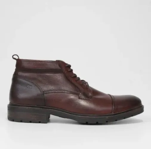 Bota cano curto DEMOCRATA marrom escuro N44