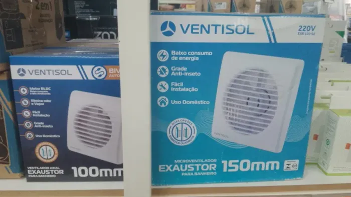 Microventilador exaustor para banheiro Ventisol 100mm a vista R$169,90