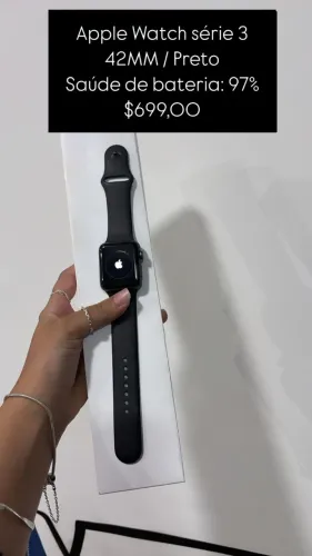 Apple Watch Series 3 / 42MM / Preto / Saúde de bateria 97% /LOja fisica