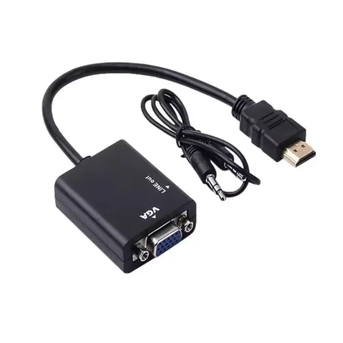 Cabo Conversor HDMI para VGA com Áudio