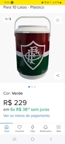 Cooler Térmico 10 Latas - Fluminense