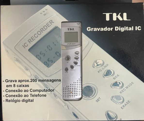 Gravador digital TKL na caixa, nunca foi usado!