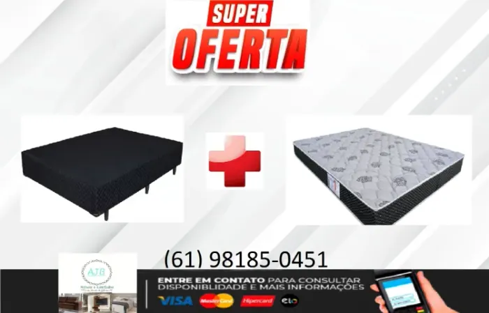 Promoção Base Casal + Colchão Novos