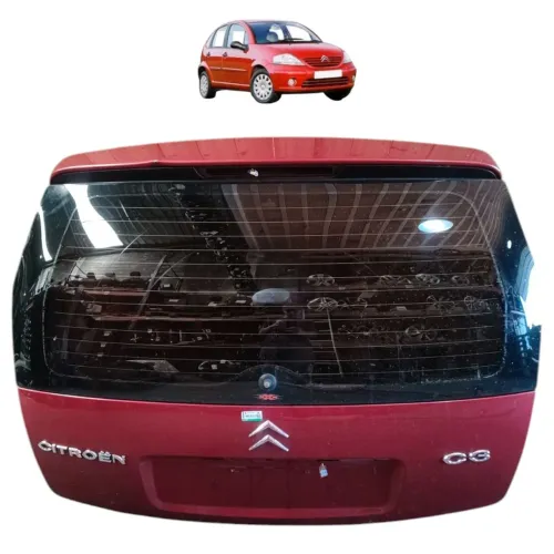 Tampa traseira Citroen C3 2004 2005 2006 2007 2008 detalhe 