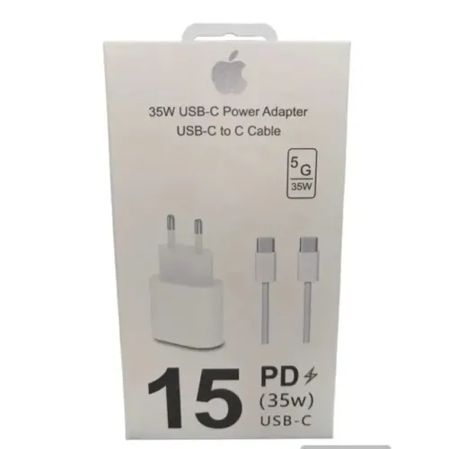 Carregador 35w Completo Iphone 15 Fonte 35w + Cabo 35W