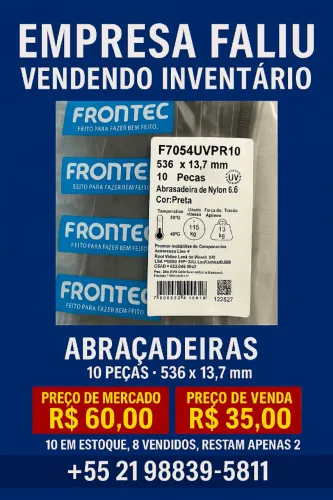 Abraçadeiras de Nylon 536x13,7mm - EMPRESA FALIU - QUEIMA DE ESTOQUE