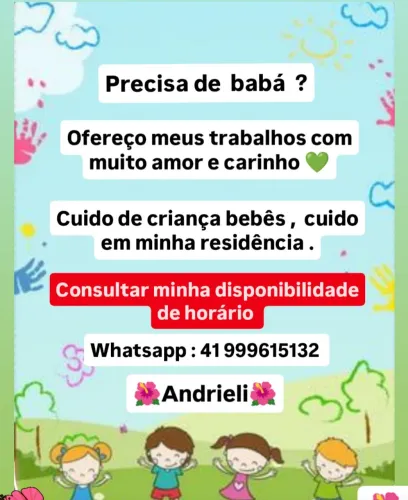 Ofereço meus serviços de babá