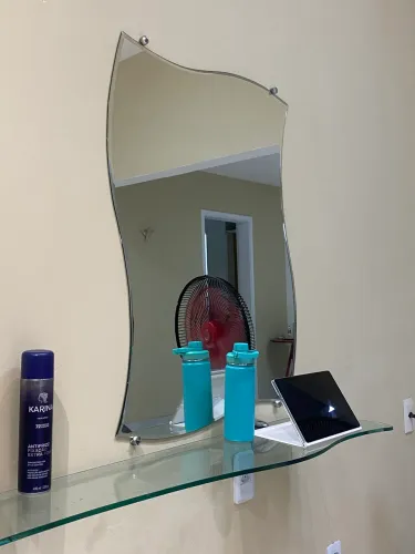 2 espelhos + bancada vidro
