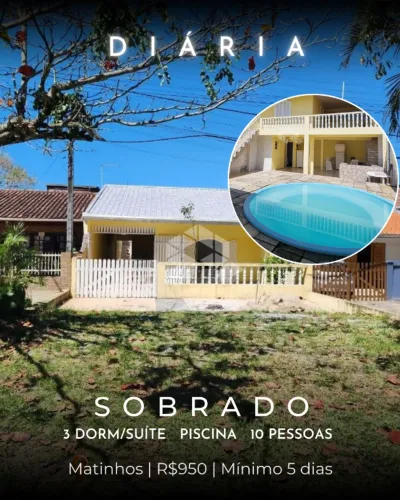 Casa locação Diária em Matinhos - Balneário Albatroz (piscina)