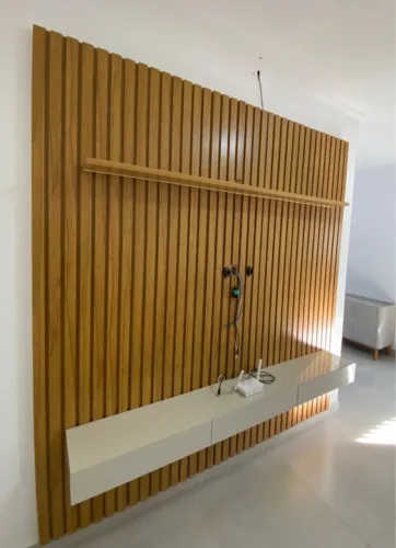 Painel Ripado Novo Com Led 