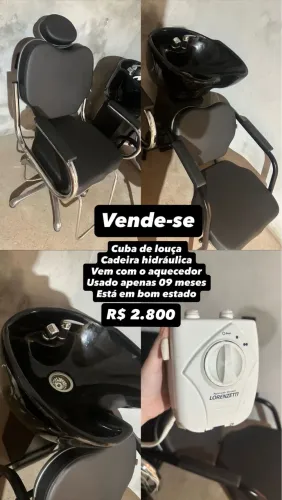 Lavatório e cadeira hidráulica 