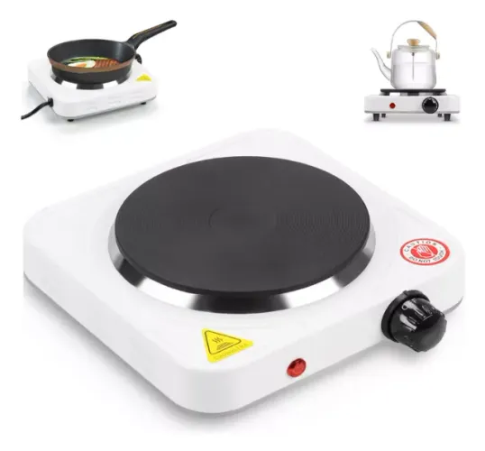 Fogão Elétrico Fast Cook 1 Boca Fogareiro Portátil 1000w 110v branco