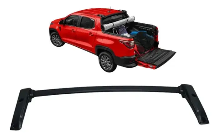 Rack Teto Original Fiat Strada Freedom Dupla 2021 A 2024  Preto