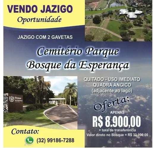 JAZIGO 2 GAVETAS - BOSQUE DA ESPERANÇA
