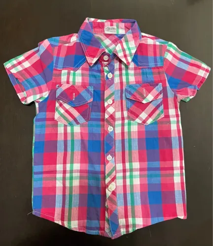 Camisa xadrez para menino 4 anos