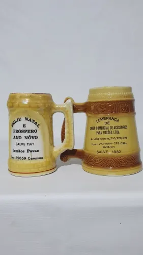 Lote de 2 canecas antigas 1971 / 1982