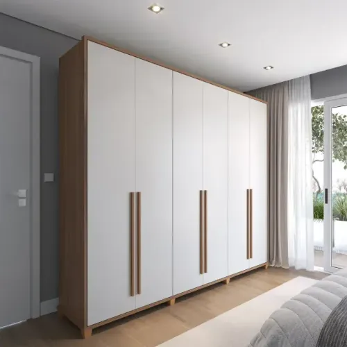 Guarda Roupa Casal New Athos 6 Portas