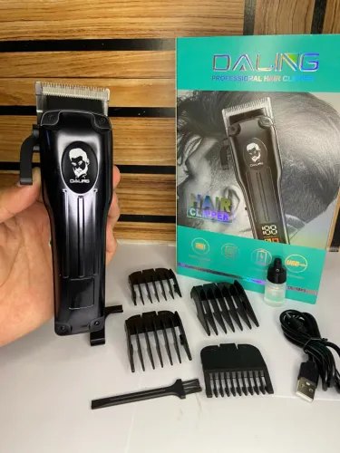Máquina de Cortar Cabelo sem Fio Preto Daling DL-1843