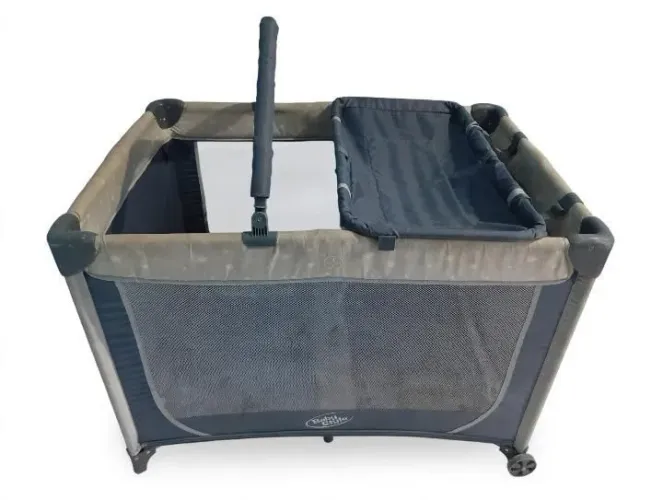 Chiqueirinho Berço Desmontável Portátil Baby Style Com Trocador e Móbile - Azul