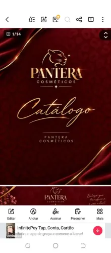 Produtos cosméticos catálogo Pantera mês de outubro