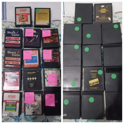 Lote Imperdível Atari 2600 - 14 Fitas Variadas 