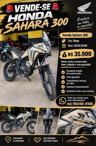Honda Sahara 300 Adventure 2025 disponivel!