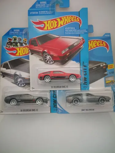 Lote com 3 DeLorean Hot Wheels OPORTUNIDADE UNICA!!!
