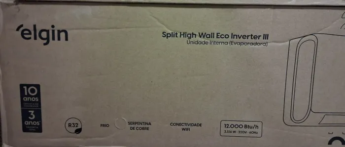 Ar condicionado Elgin Eco Inverter 3 Wi-Fi 12000 btus - Novo