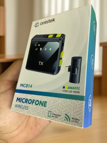 Microfone Lapela Wireless sem Fio Anatel - MC814 Onistekpara iphone an12