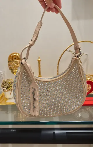 Bolsa Luiza Barcelos Meia Lua HotFix Rosa