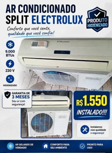 Ar condicionado 9.000 btus convencional 220vts entrego istalado com garantia