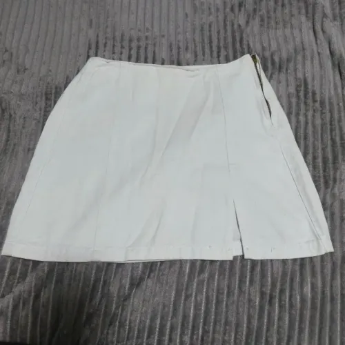 Saia Jeans Branca Tamanho 38 Denin